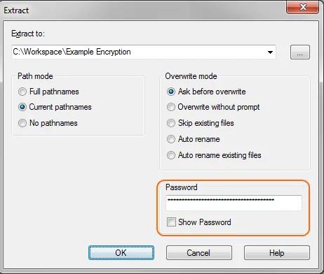  Enter the password