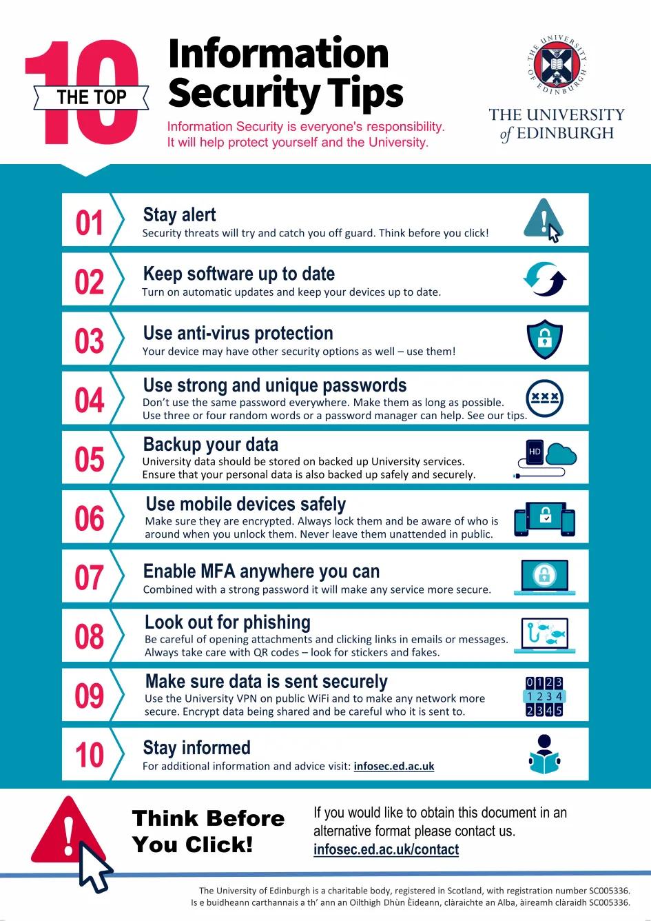 Information Security Top Ten Tips Poster